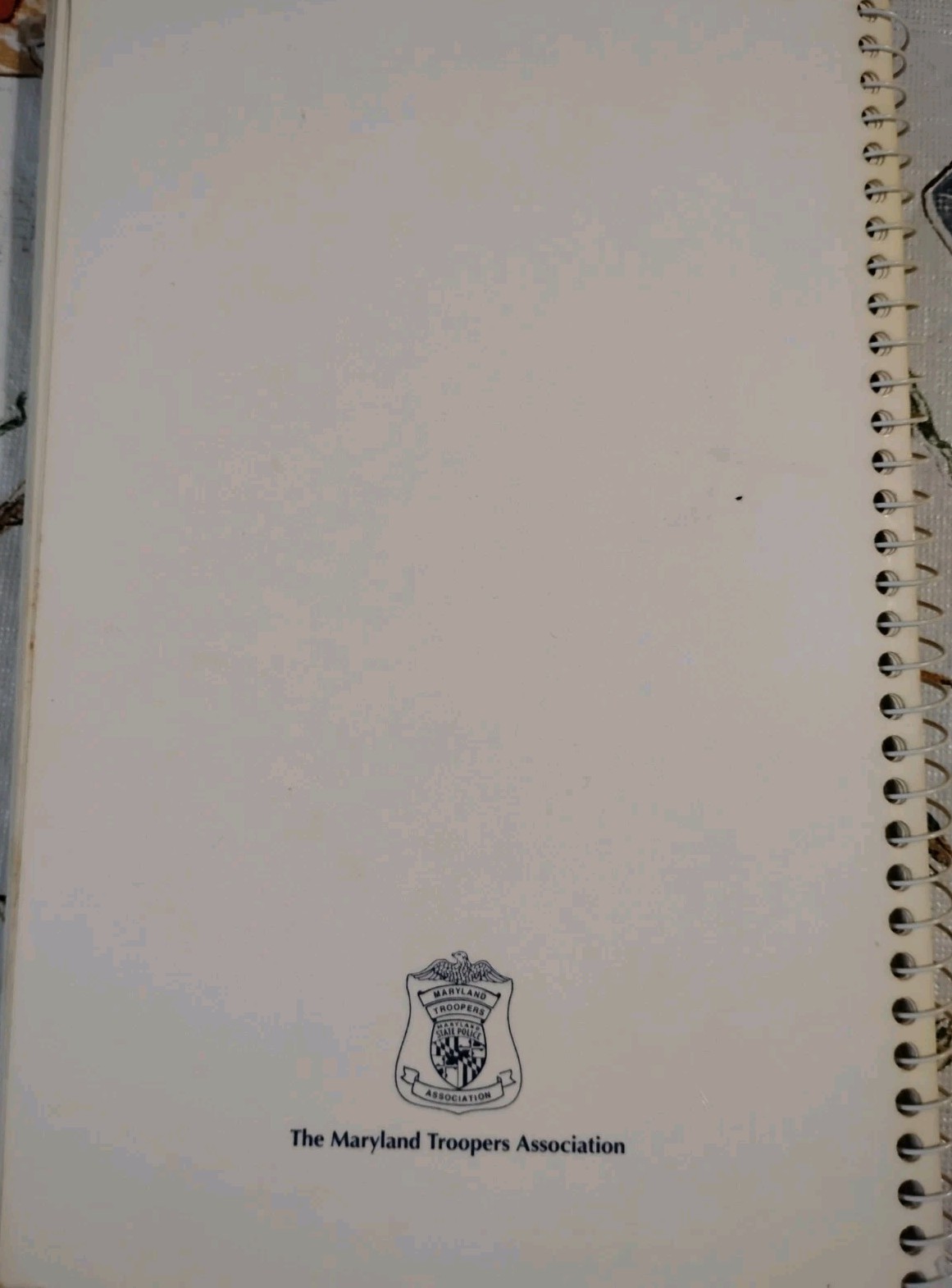 A Maryland Cookbook 1994 PREMIER EDITION Maryland Troopers Association Spiral