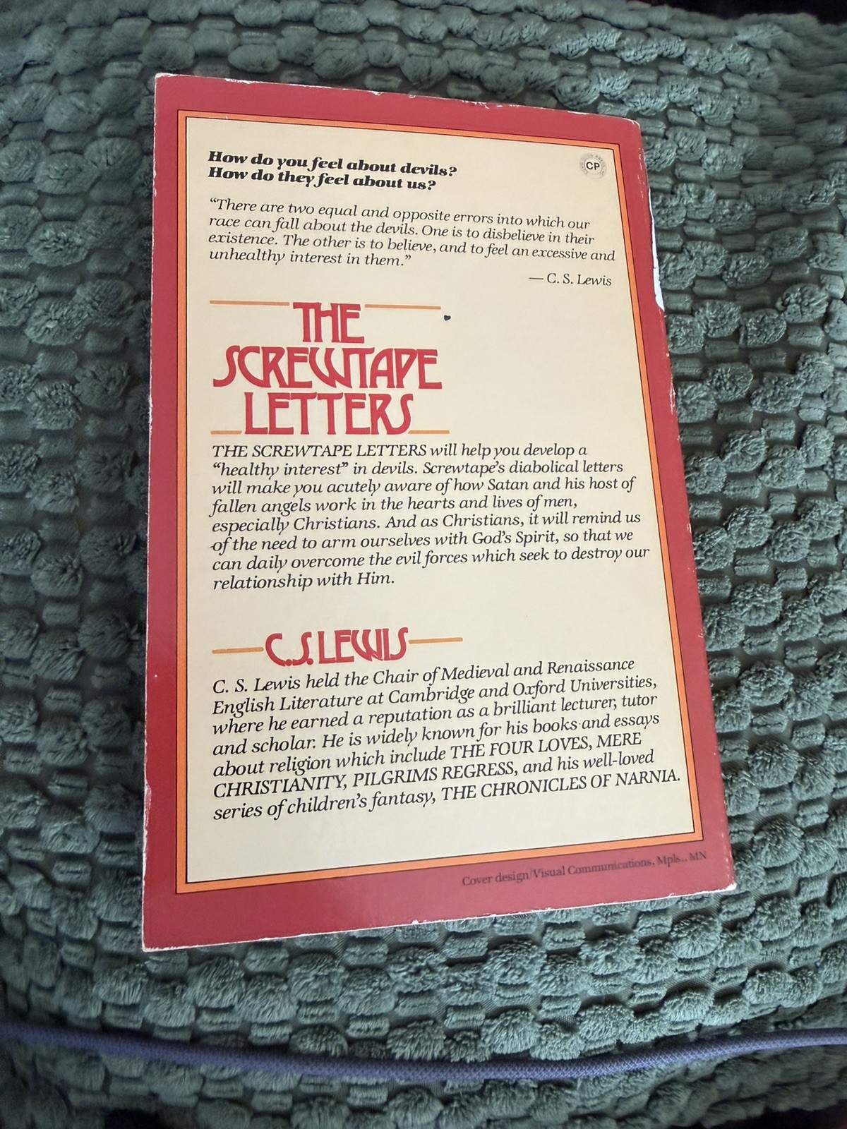 The Screwtape Letters by C. S. Lewis 1976 PB, Commission Press First Printing