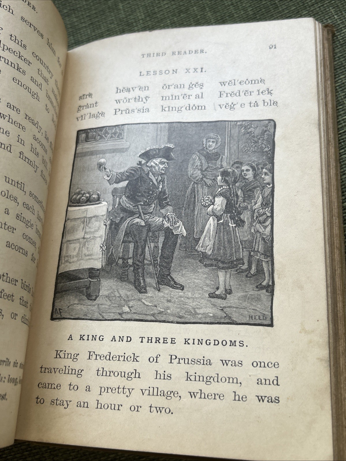 BARNE’S NEW NATIONAL READER – THIRD READER – VINTAGE HARDBACK BOOK!