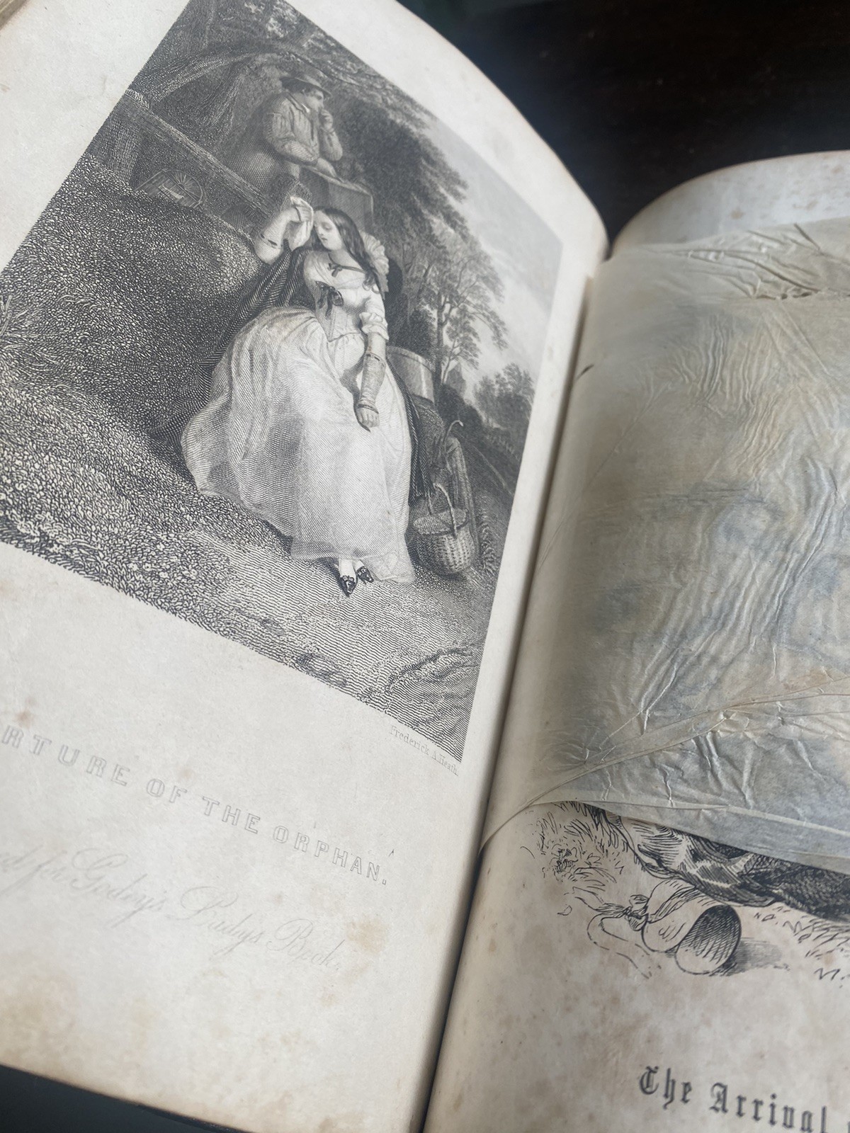 1854 Jan-June GODEY’S LADY’S BOOK HARDCOVER WOMEN’S FASHION COLOR ENGRAVINGS
