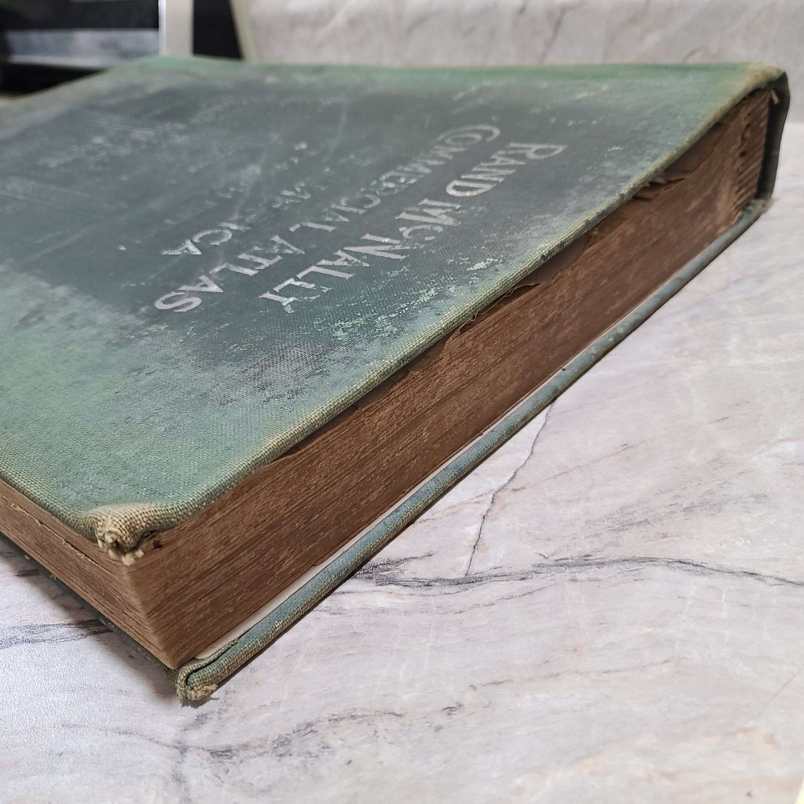 Rand McNally Commercial Atlas of America 1924 Canvas Backing 643 Pgs World Maps