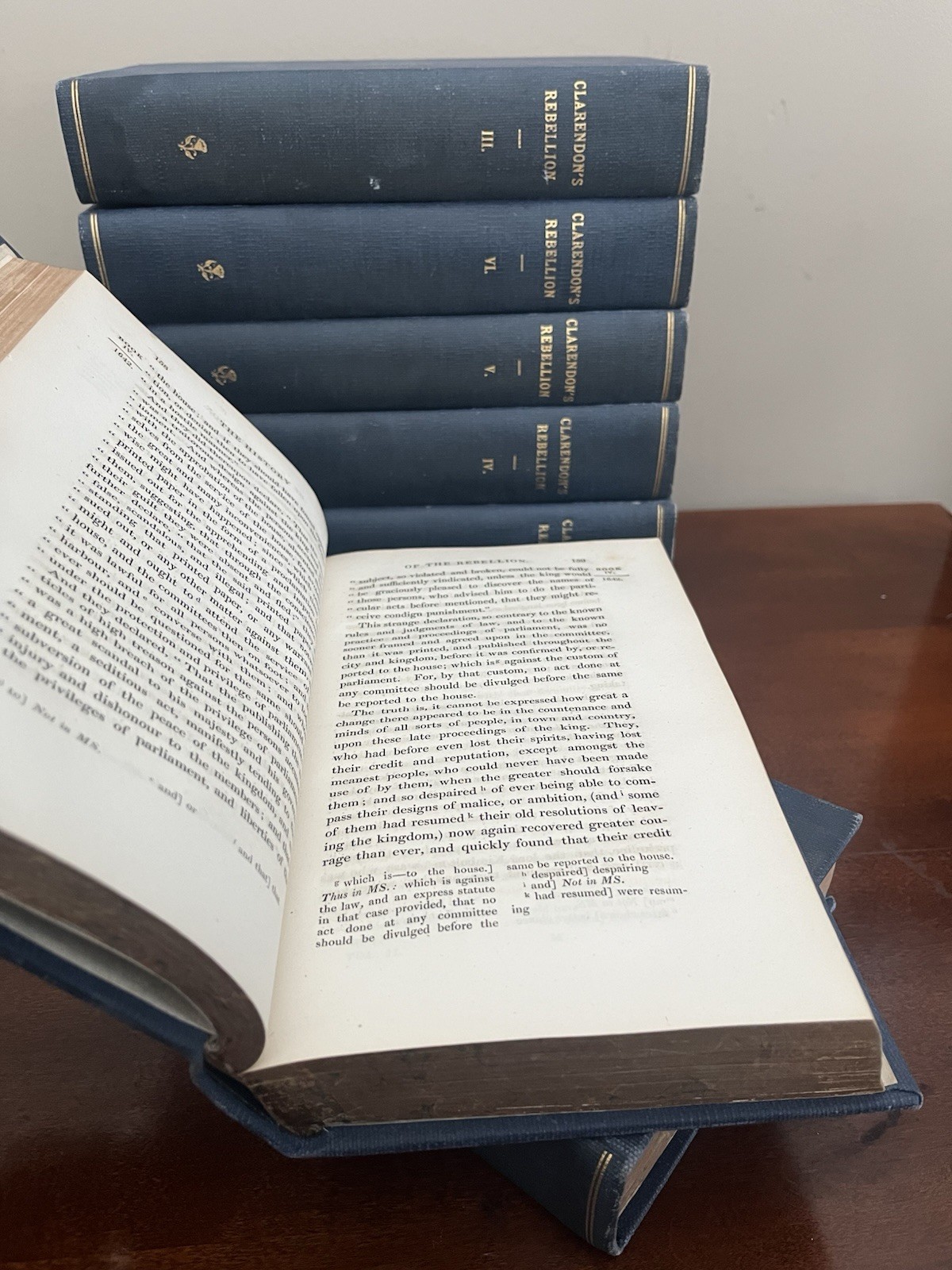 CLARENDON’S REBELLION 1826 VOLUMES 1-8