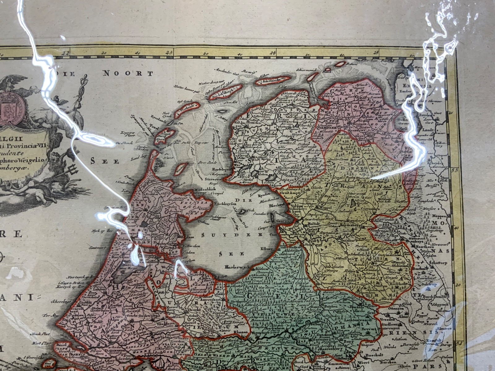 1724 Belgii Foederati Provincia VII Netherlands Christoph Weigel Elder Atlas Map