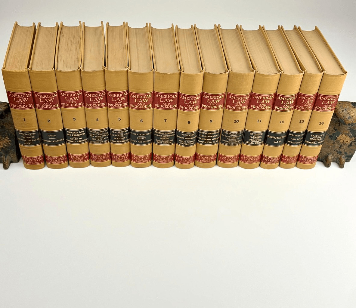 Vintage 1952 American Law & Procedure Law Books 14 Volume La Salle Complete Set