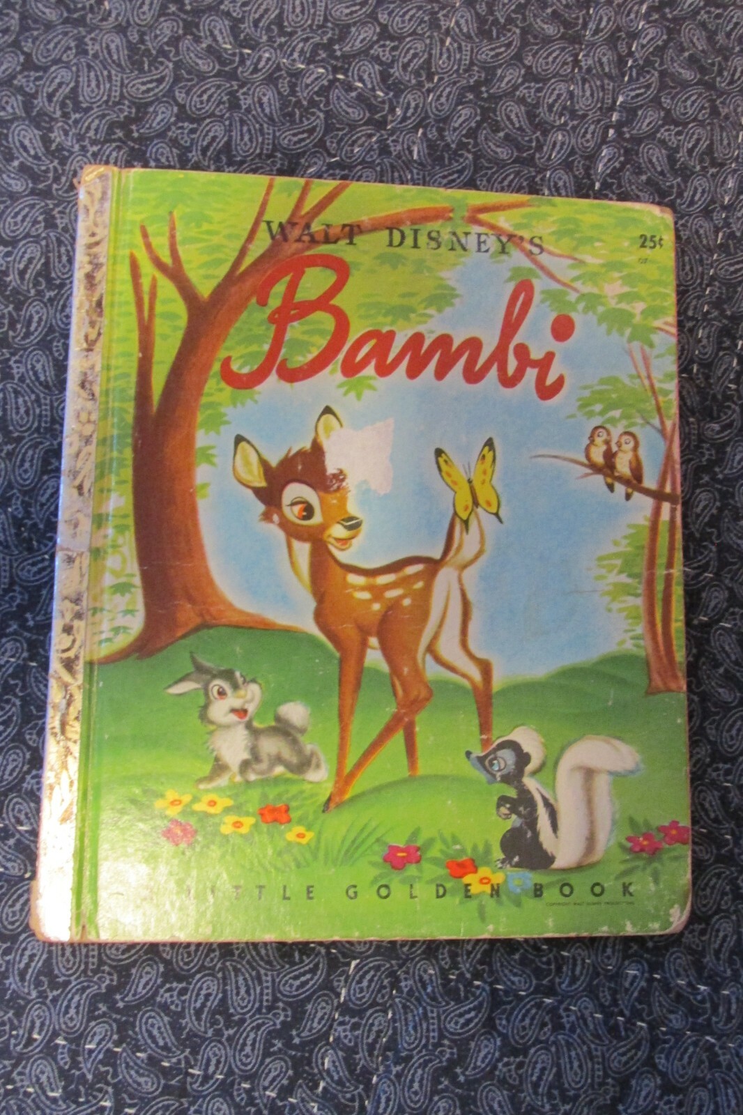 lot of 5 Vintage Golden Books Bozo, Jungle Book, Bambi, Howdy Doody & Fire Eng.