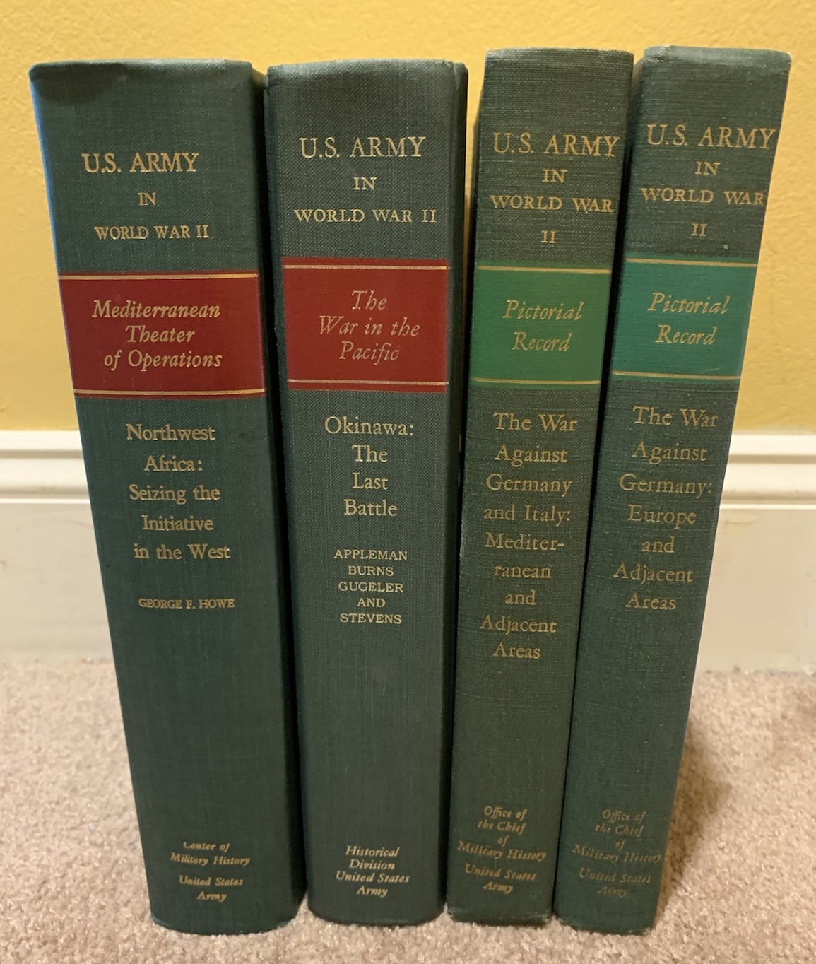 U.S. ARMY IN WORLD WAR II BOOK LOT MILITARY WAR BOOKS INCLUDING MAPS