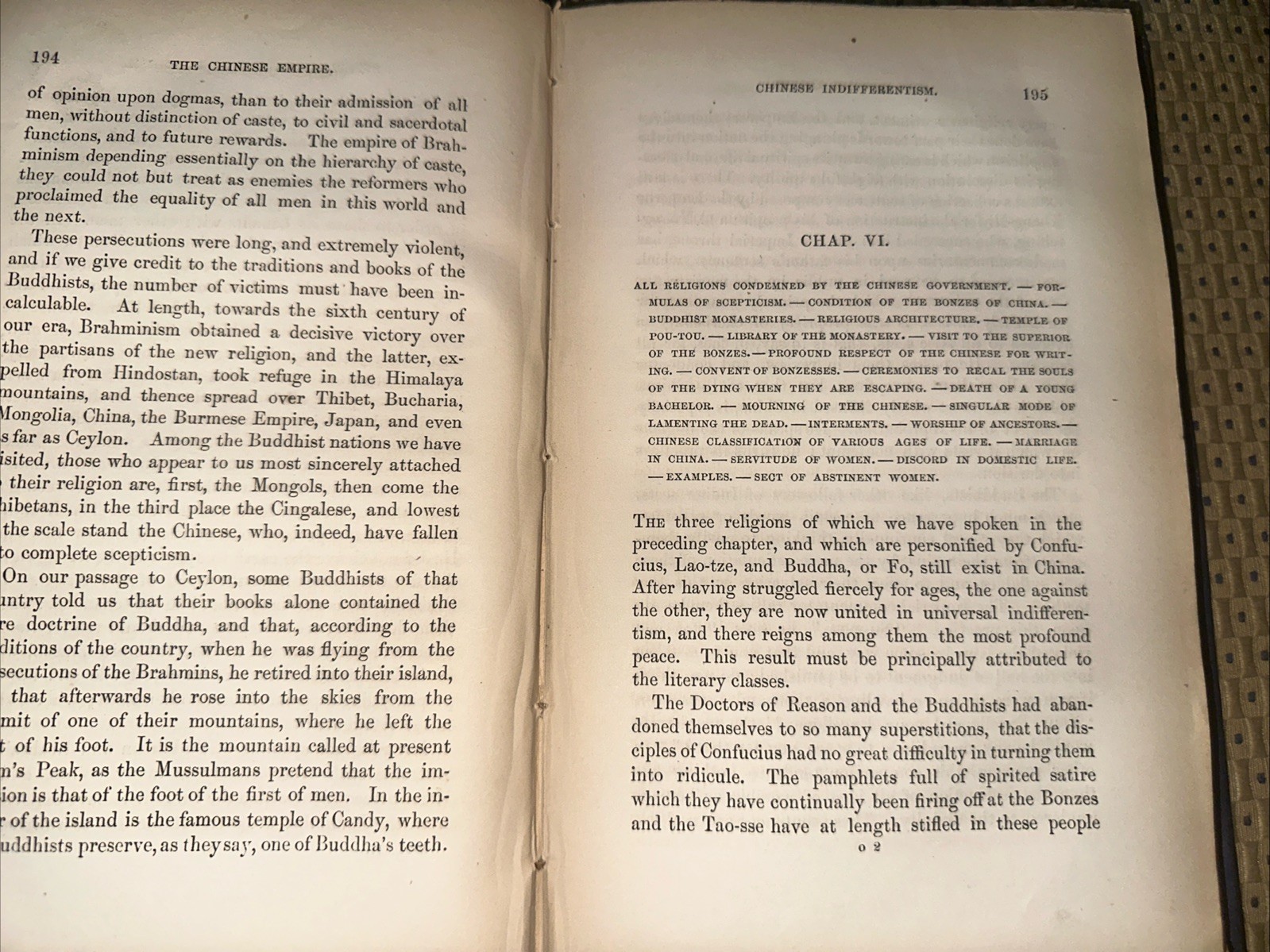 Huc 1st Edition Vol. 2 JOURNEY THROUGH CHINA . VTG Wear Intact