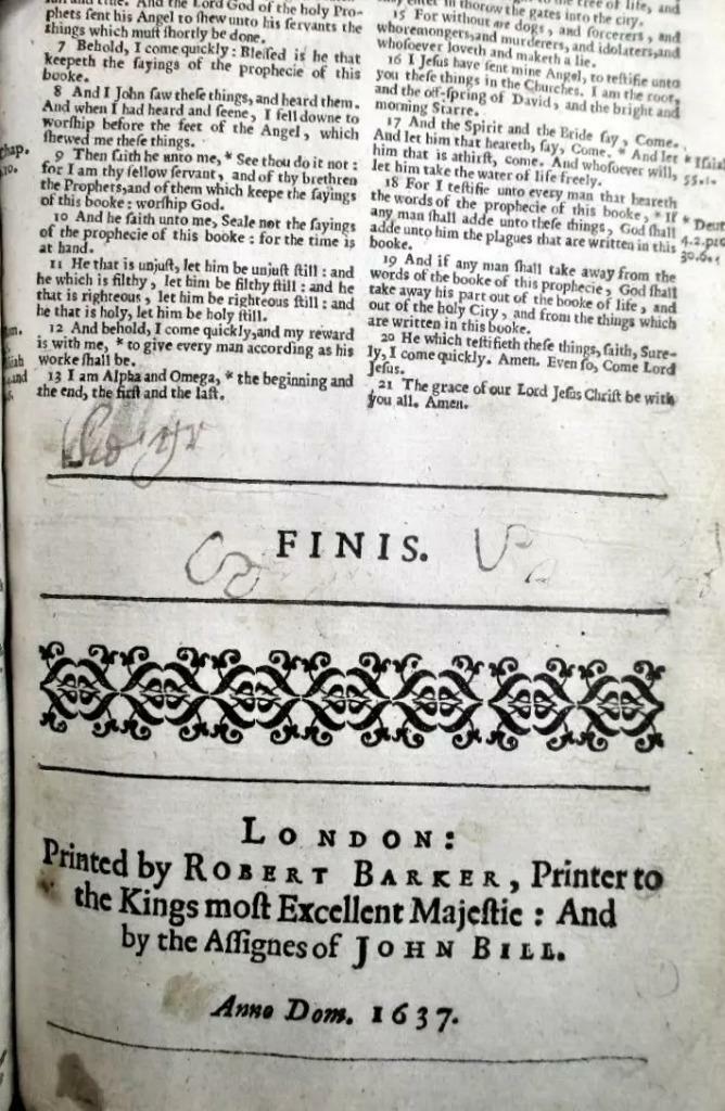 1637 King James Bible & Psalmes Book of Common Prayer & Genealogies