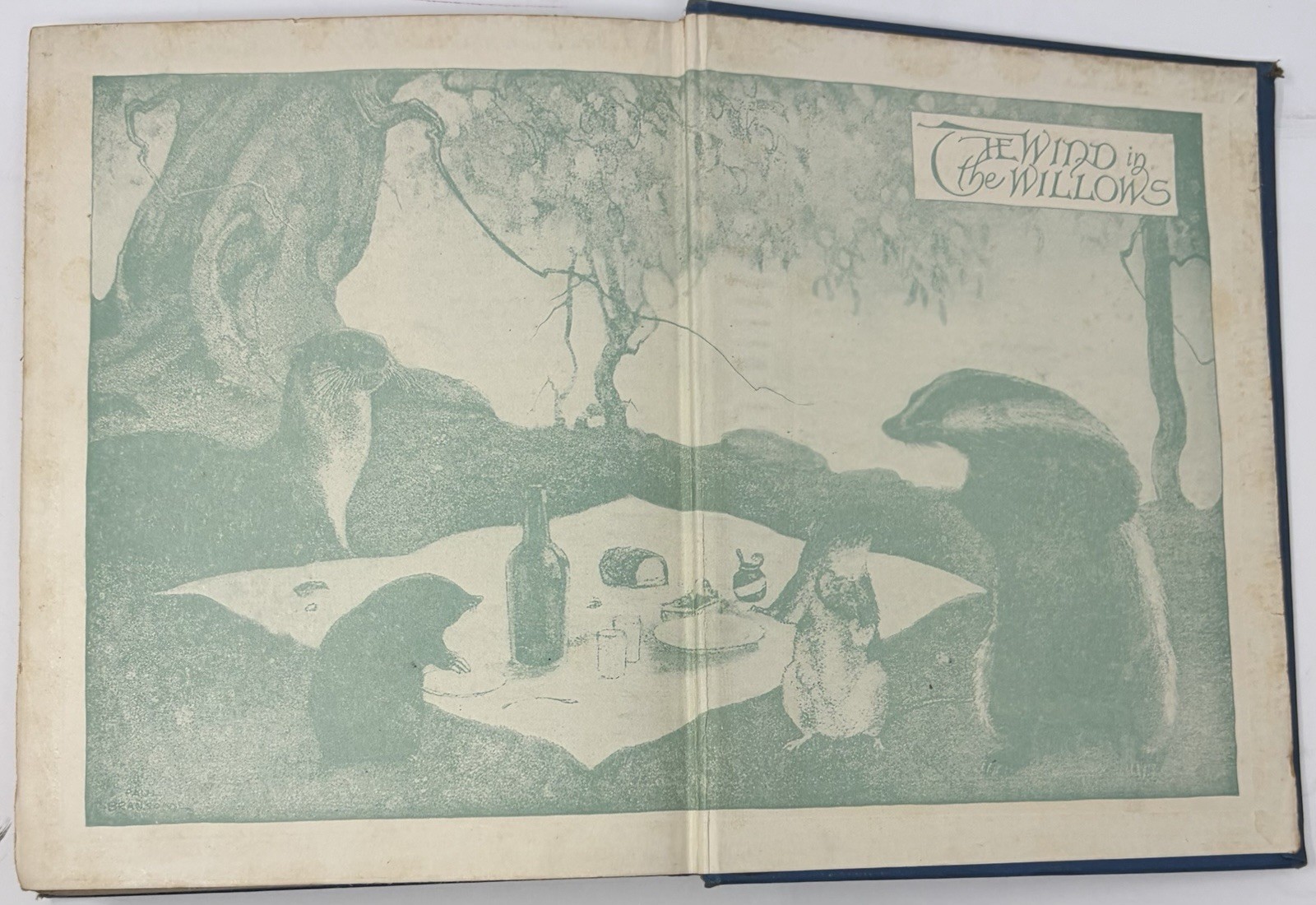 Wind In The Willows by Kenneth Grahame 1937 Barnhart Illustrations Book Vintage