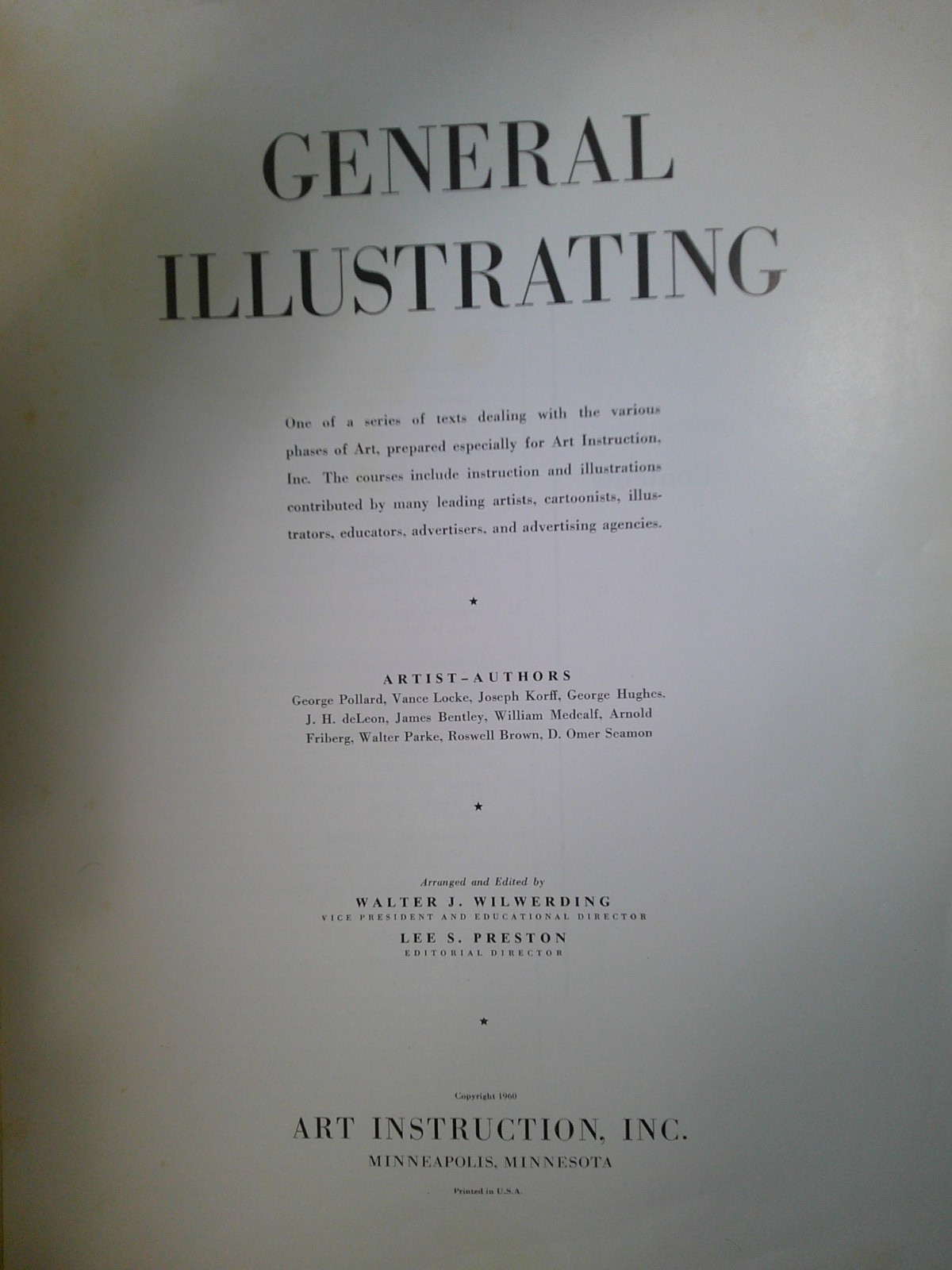 Vintage 1960 GENERAL ILLUSTRATING Course Book Art Instruction Schools