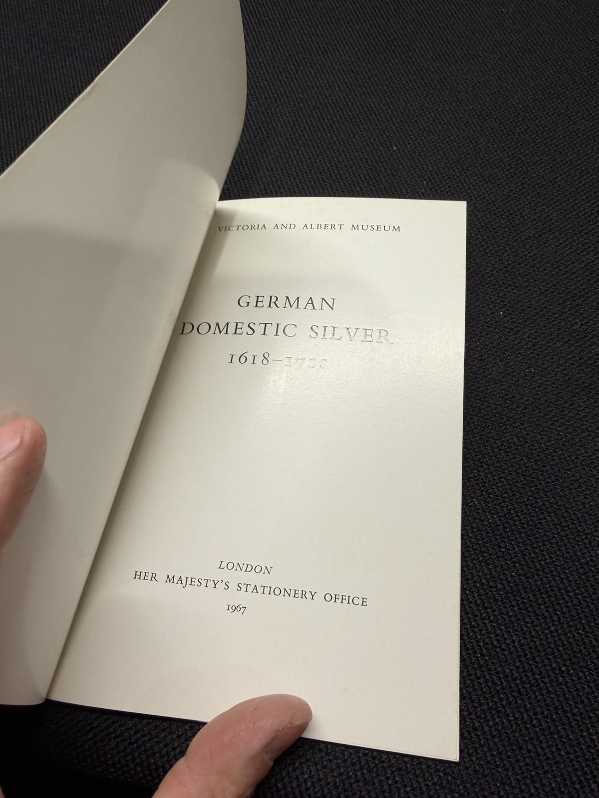 German Domestic Silver 1618-1700 By Victoria & Albert Museum, 1967, Paperback